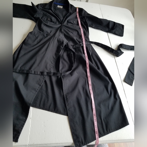 Converse One Star Black Wrap Dress 3/4 roll sleeve tab Tie Size XS - Picture 11 of 11